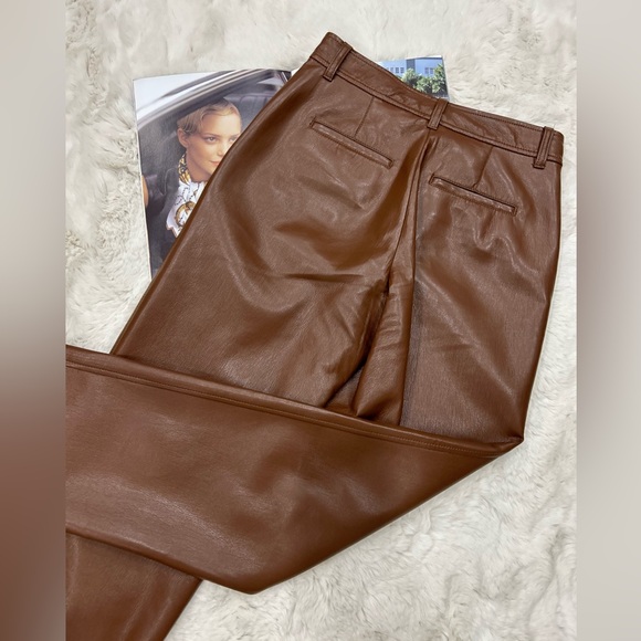 Wilfred The Melina Pant High-waisted Vegan
Leather Cognac Pants LIKE NEW🔥 - Picture 10 of 16